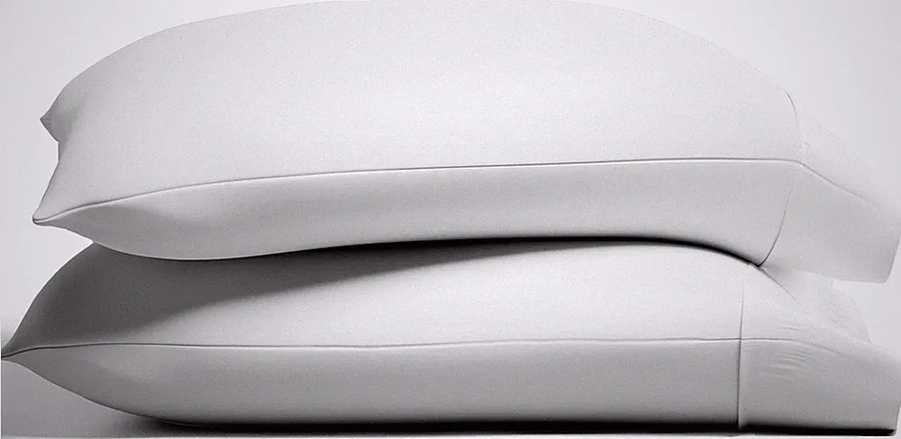 100% Organic Cotton Percale Pillow Cases Standard/Queen Size Set of 2 - Percale