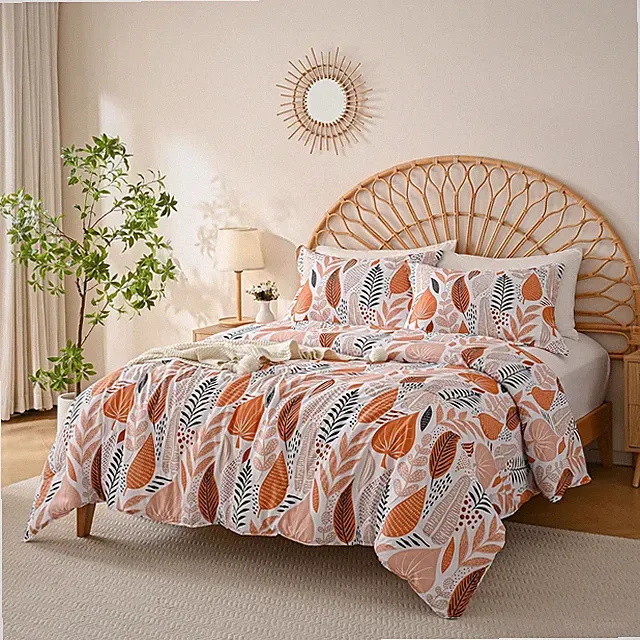 Boho/Botanical Patterned Soft,Breathable,All-Season Comforter Sets